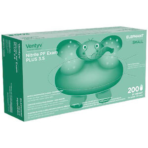 GLOVE EXAM NITRILE PF VIO BL SM 10/200